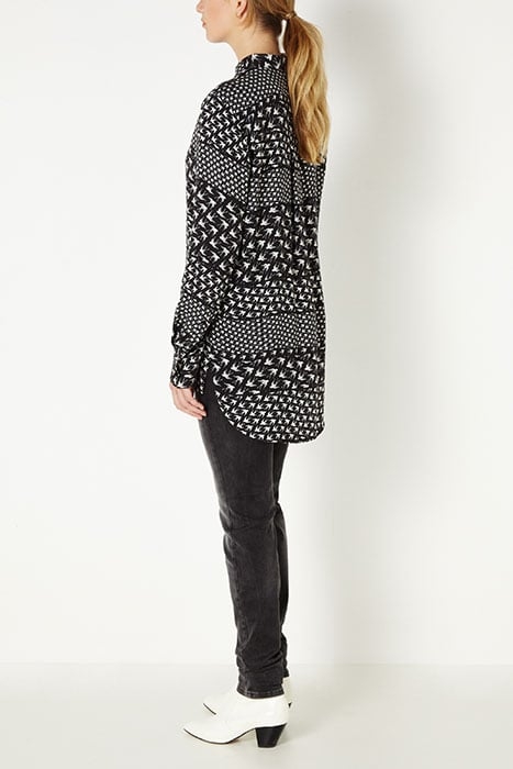 BLOUSE WOVEN LONG SLEEVES ALMOST BLACK 3