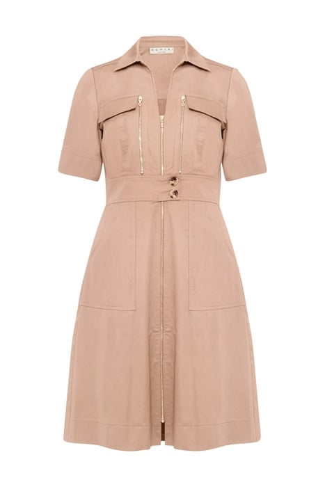 BLAIRE ZIP FRONT DRESS NEUTRAL 1