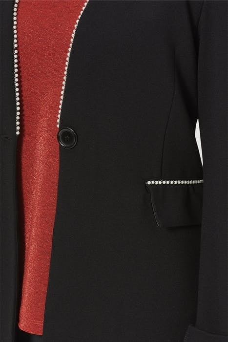 BLAZER WITH PEARL DETAIL BLACK 4