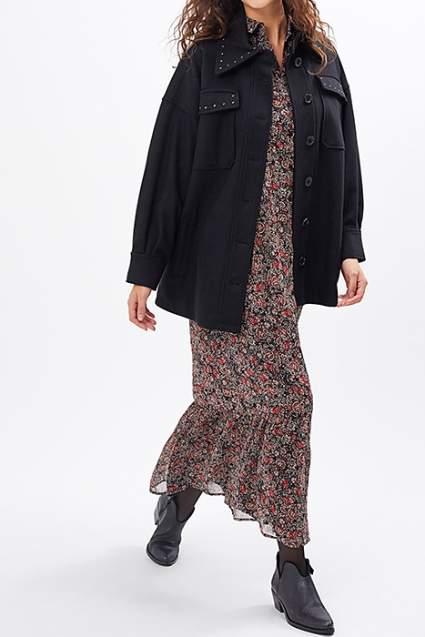 BLACK BOHO PAISLEY PRINT LONG DRESS 3