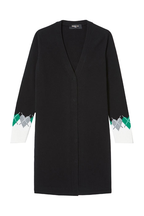 CARDIGAN BLACK / EMERALD 1