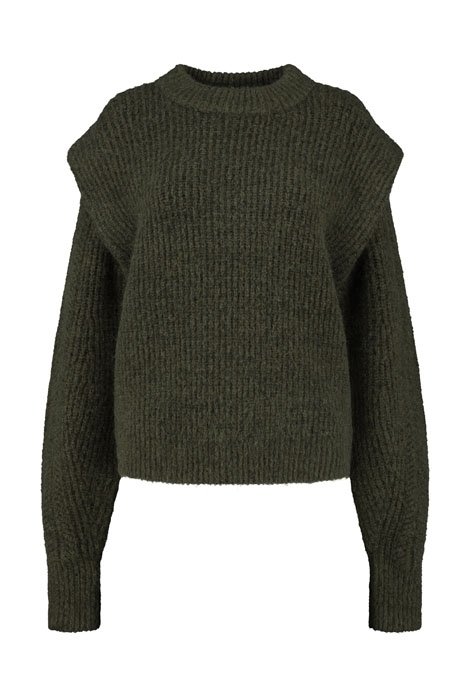 GIRLS ISABEL KNIT DARK ARMY WASHED 1