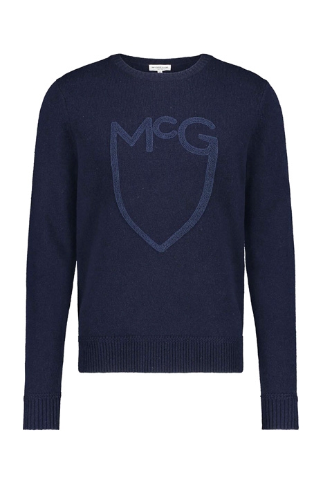 MCG SHIELD TOWEL LOGO CNECK SWEATER BRIGHT NAVY 1
