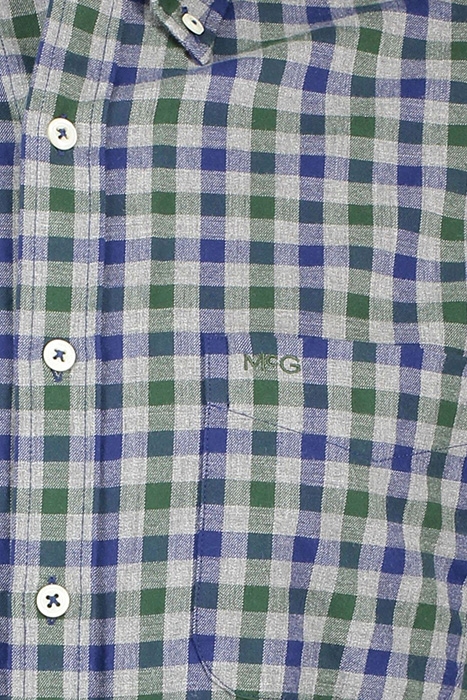 MCG RF MELANGE CHECK SHIRT CYPRESS GREEN 3