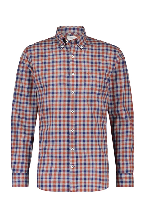 MCG RF MELANGE CHECK SHIRT SQUASH ORANGE 1
