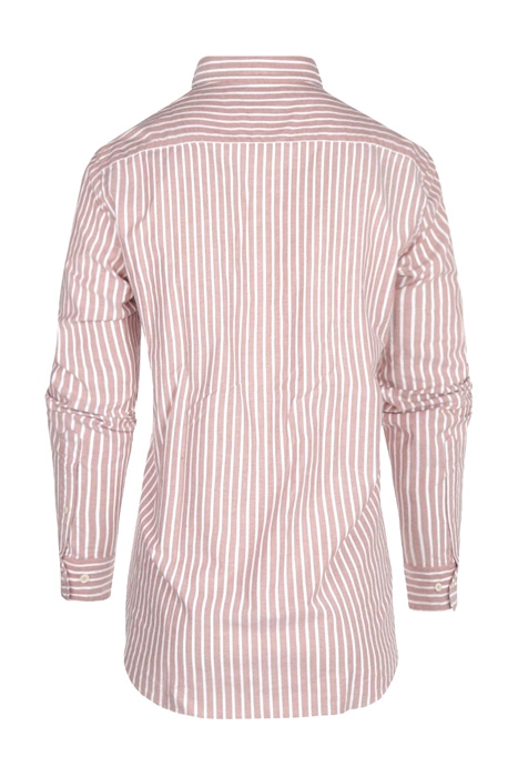 MCG RF STRETCH OXFORD STRIPE SHIRT BURNED RED 2