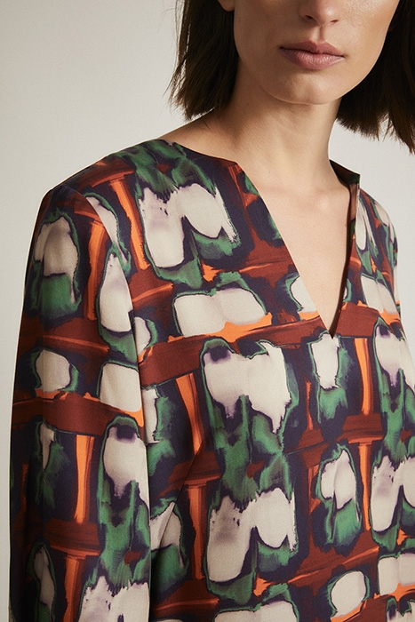 KLEID PRINT AQUARELL / ORANGE 3