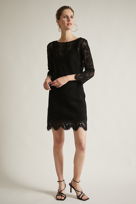 KLEID MIT SPITZE BLACK 1