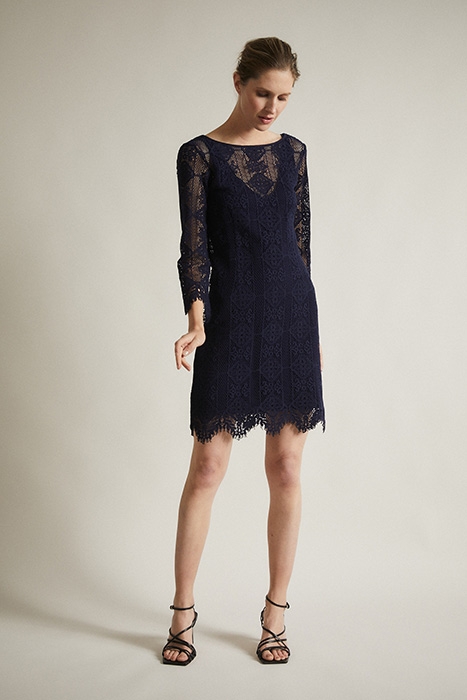 KLEID MIT SPITZE NIGHT BLUE 1