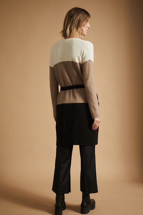 COLOURBLOCK STRICKMANTEL GOTS OFFWHITE MULTICOLOUR 2