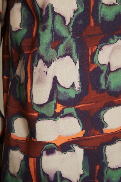 BLUSE PRINT AQUARELL / ORANGE 4