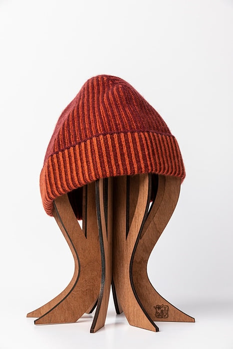 100% CASHMERE HAT BORDEAUX/ALHAMBRA 2
