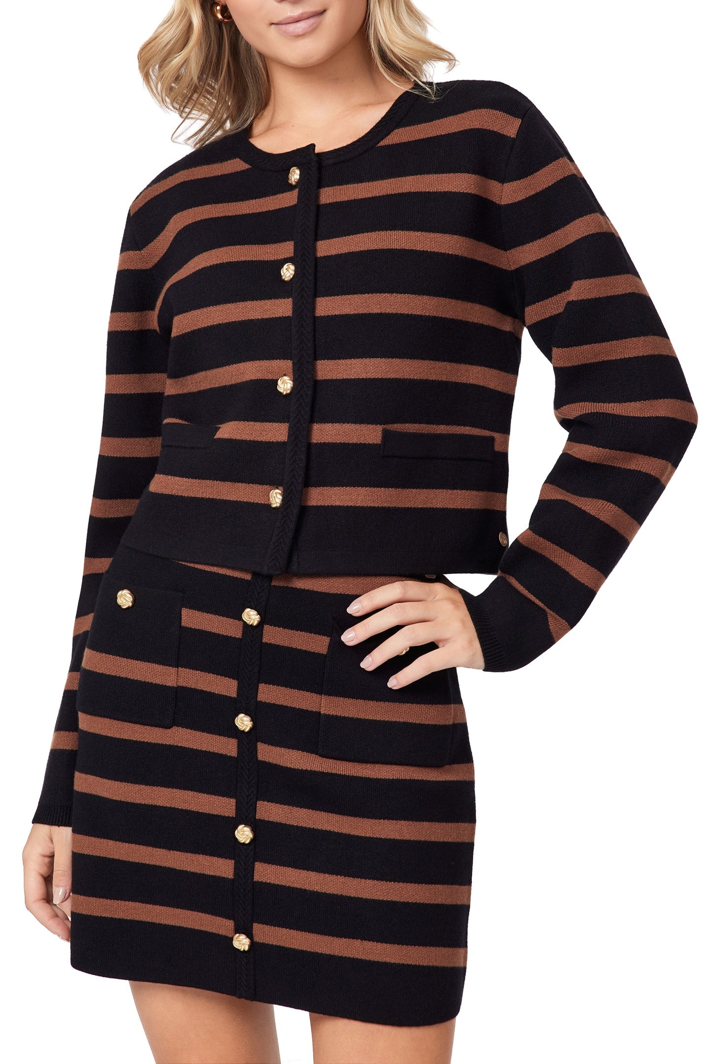 SWEATER BLACK NIGHT/ NUTHATCH STRIPE 1