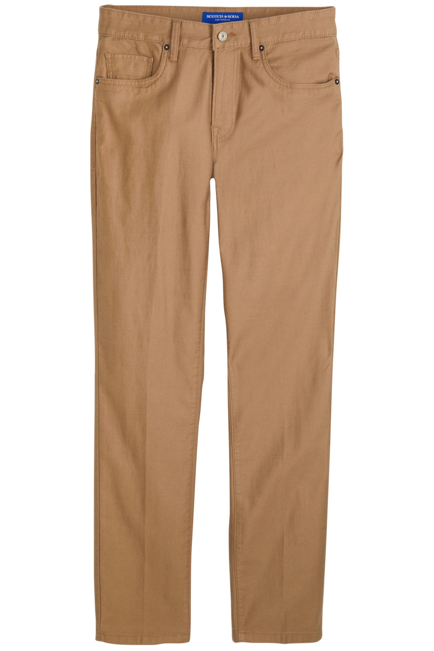 DOBBY COLOR STRAIGHT FIT MEDIUM BROWN 1