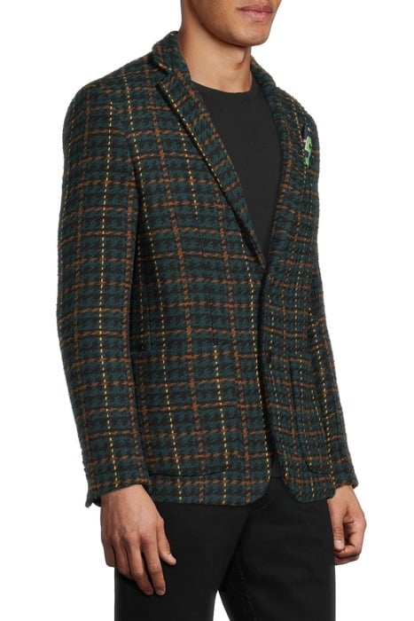 BOUCLE BLAZER IN YARN-DYED CHECK PATTERN COMBO B 4