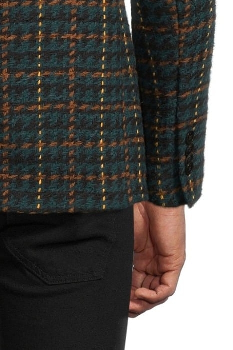 BOUCLE BLAZER IN YARN-DYED CHECK PATTERN COMBO B 5