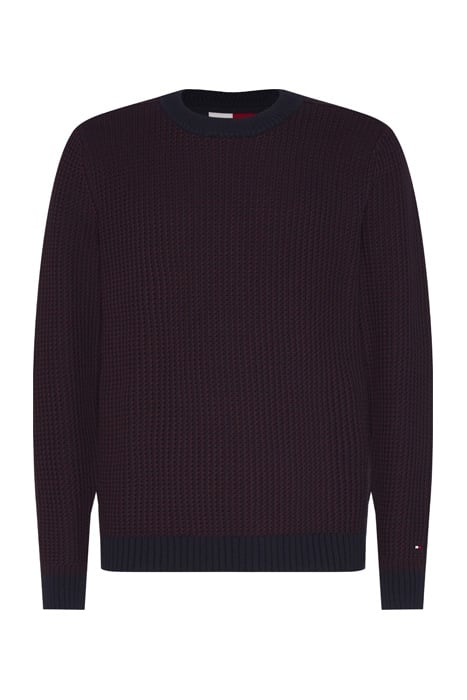 BOLD TEXTURE SWEATER RED 2