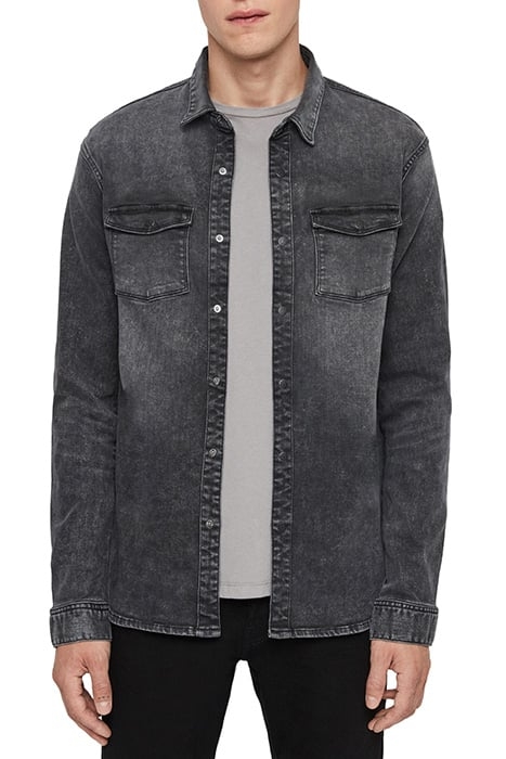 BISK SHIRT WASHED BLACK 1