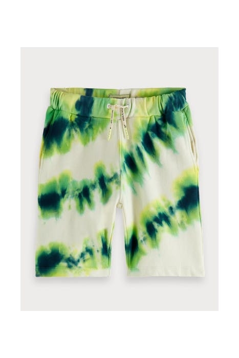 SWEAT SHORTS WITH PLACED TIE-DYE IN ORGANIC COTTON QUALITY C 1