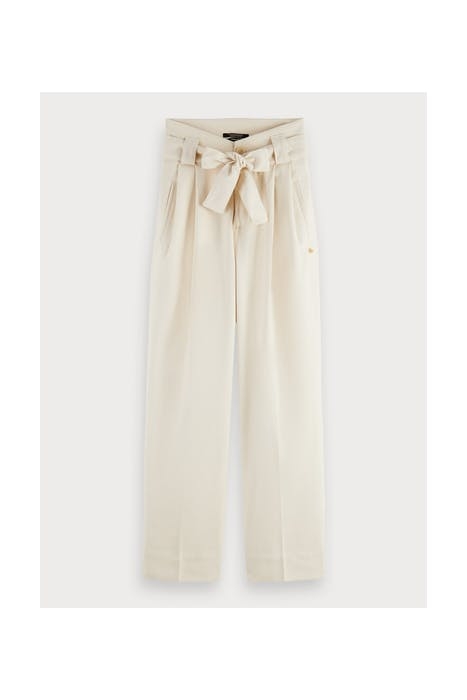 HIGH RISE PANT IN TWILL QUALITY ECRU 1