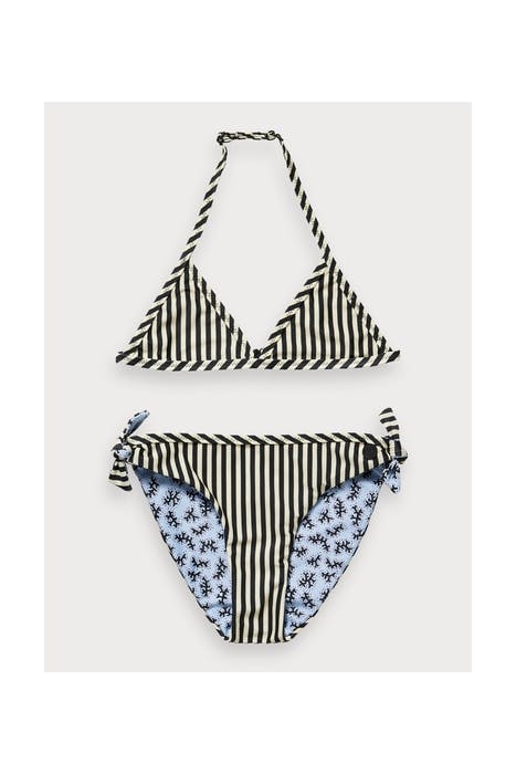 REVERSIBLE BIKINI WITH CONTRAST BINDINGS IN ECONYL™ QUALITY 1