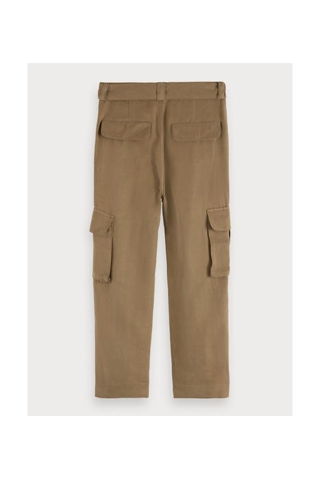 HIGH WAIST WIDE LEG CARGO PANTS OLIVE 2