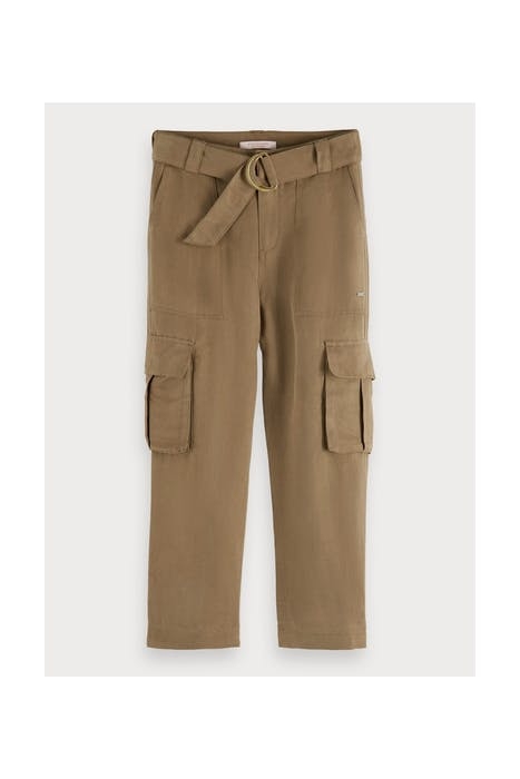 HIGH WAIST WIDE LEG CARGO PANTS OLIVE 1