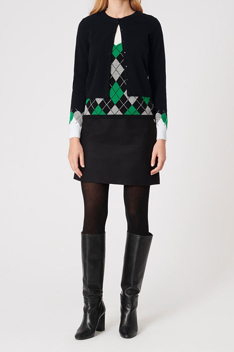 CARDIGAN BLACK / EMERALD 2