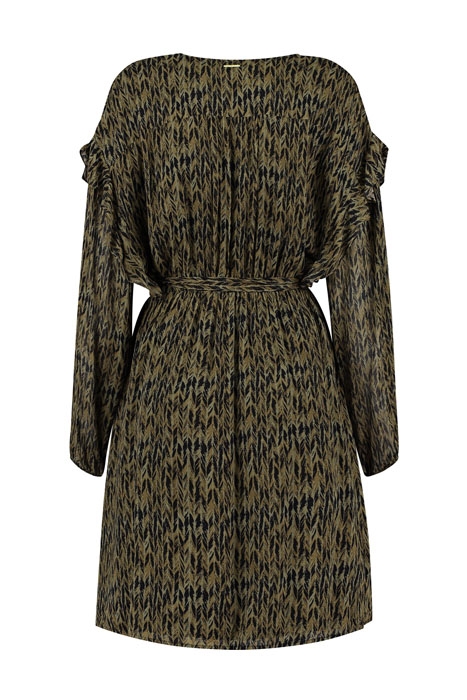 EVIE DRESS ARMY BRAID PRINT 2