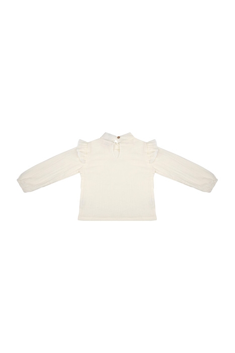 RUFFLE LONGSLEEVE WOVEN ECRU 2
