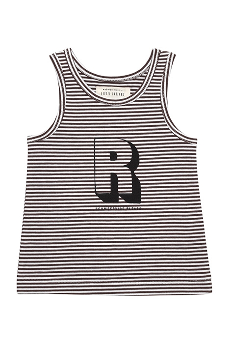 TANKTOP ROOMSERVICE BROWN/WHITE 1