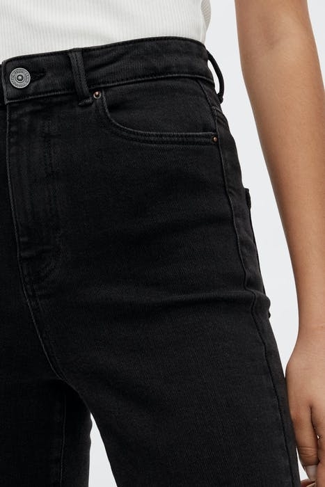 PCEMI HW SKINNY SLIT JEANS BLC BC BLACK DENIM 6