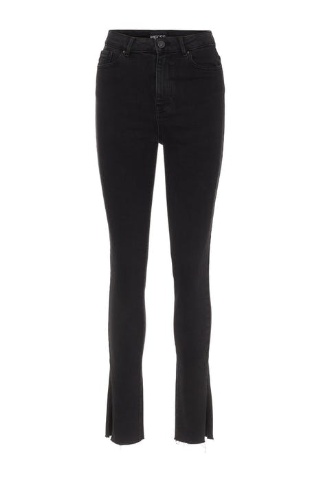 PCEMI HW SKINNY SLIT JEANS BLC BC BLACK DENIM 1