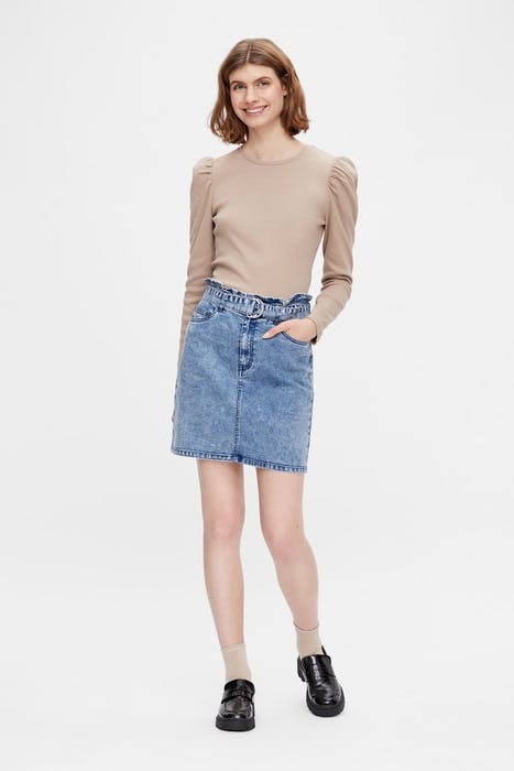 PCEDANA HW DNM SKIRT BC MEDIUM BLUE DENIM 3